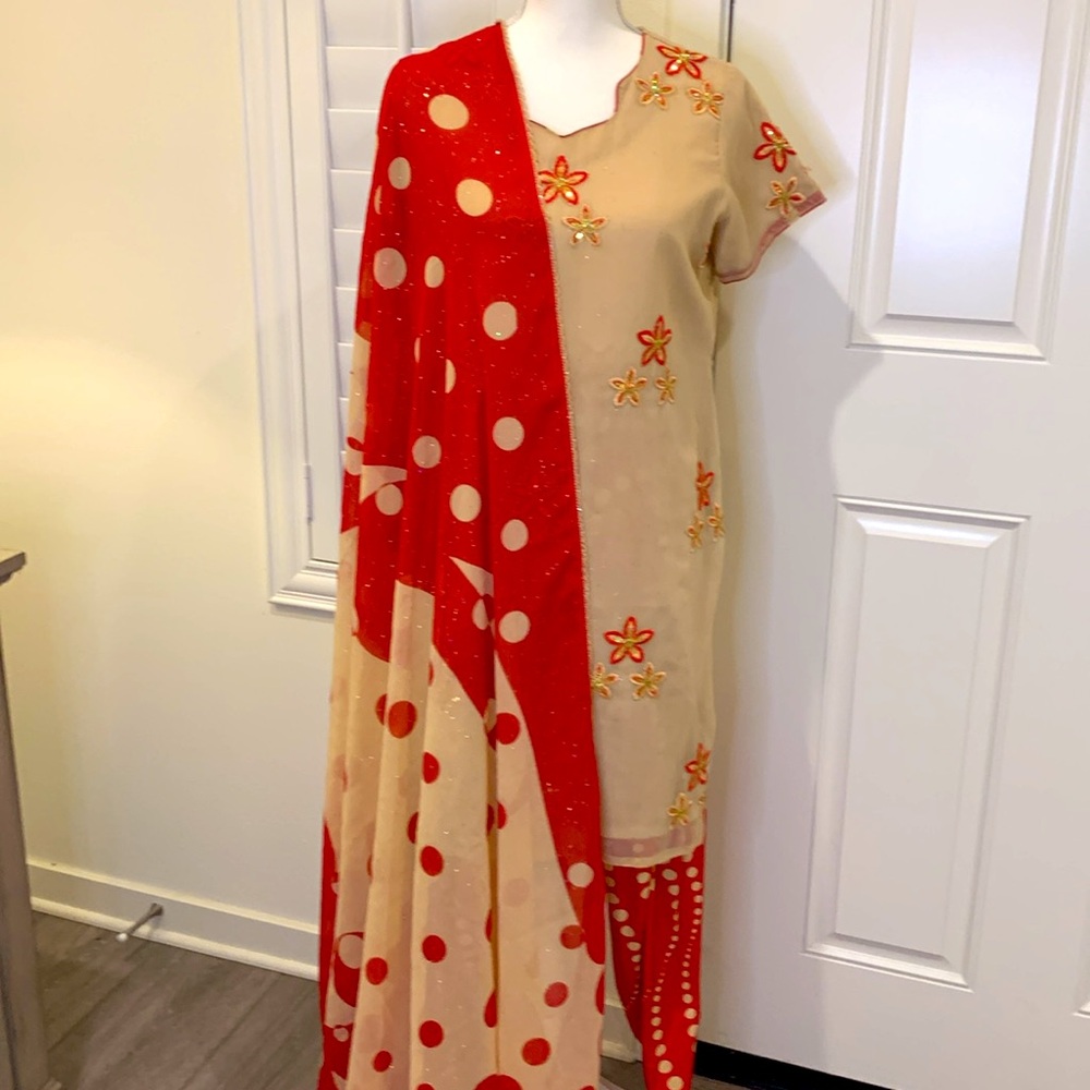 Custom Design 3-Piece Kurta/Shalwar/Dupatta Set W… - image 1